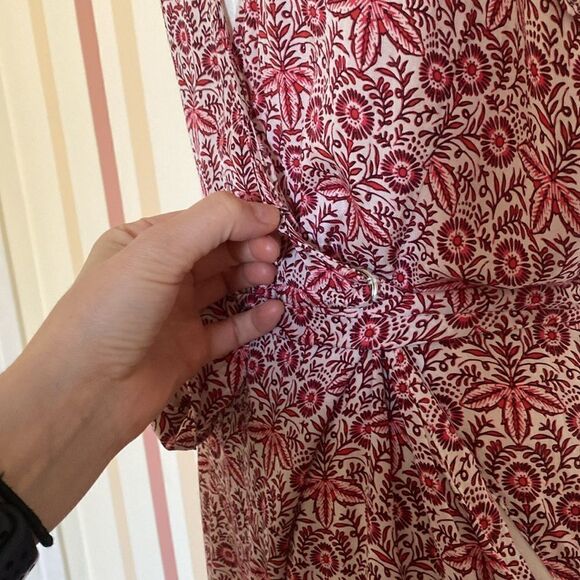 Whistles Alisha Red Floral Jumpsuit Size 12 - Picture 8 of 16